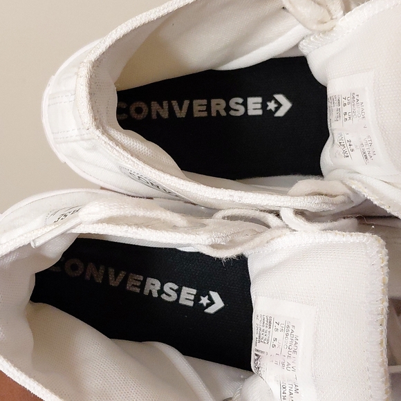 Converse Women's White Chunky Lugsole Hightop Laceup Sneakers Size 7.5 - Picture 11 of 11